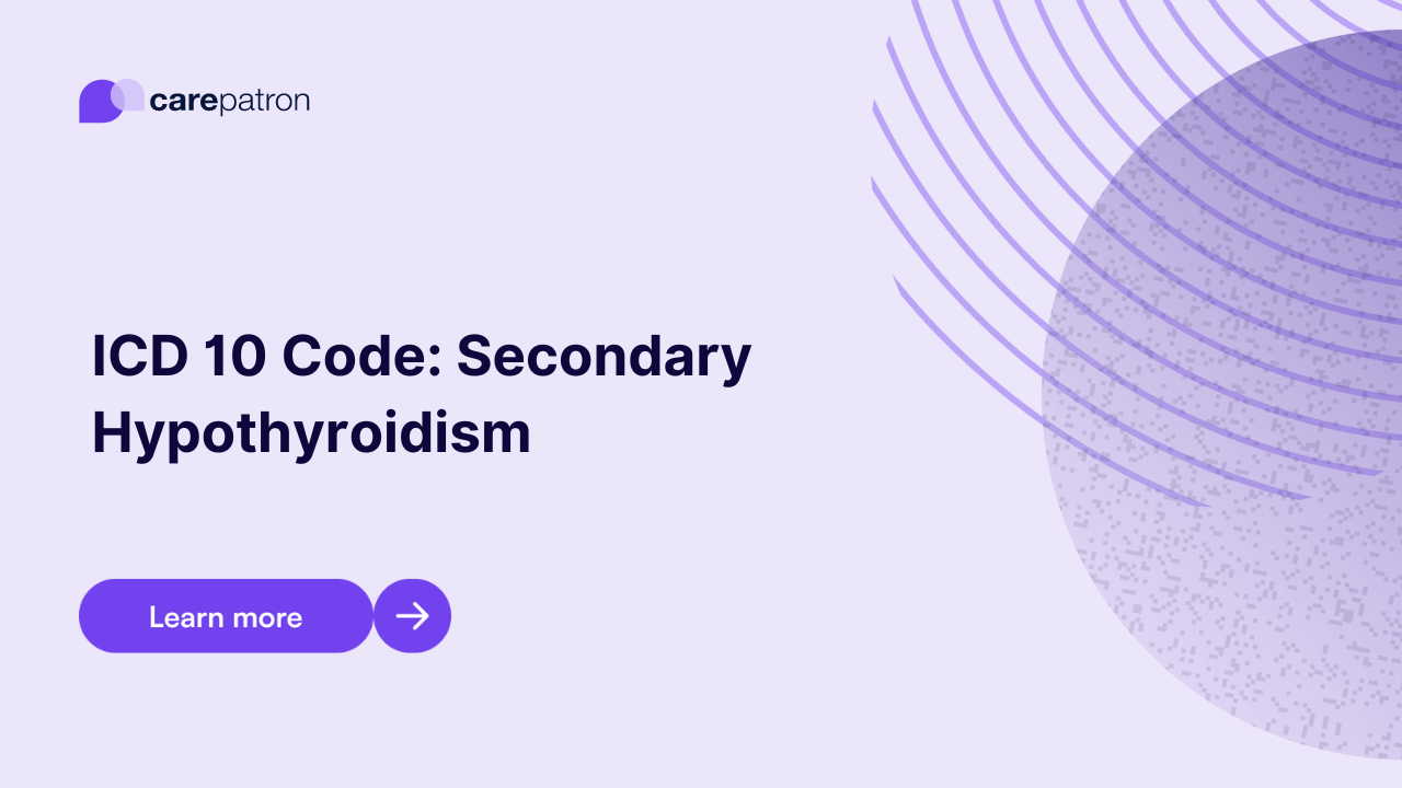 Secondary Hypothyroidism ICD10CM Codes 2023